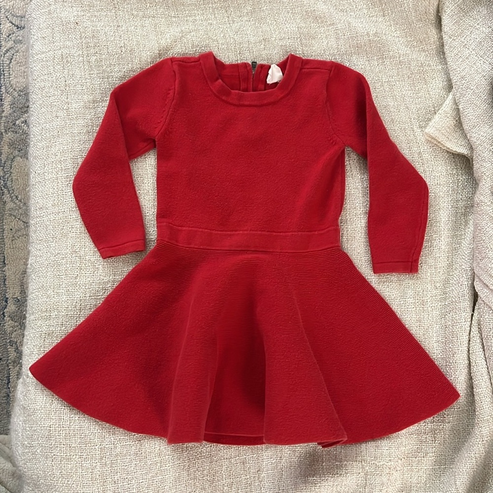 Baby Gap Red Long-Sleeve Sweater Dress